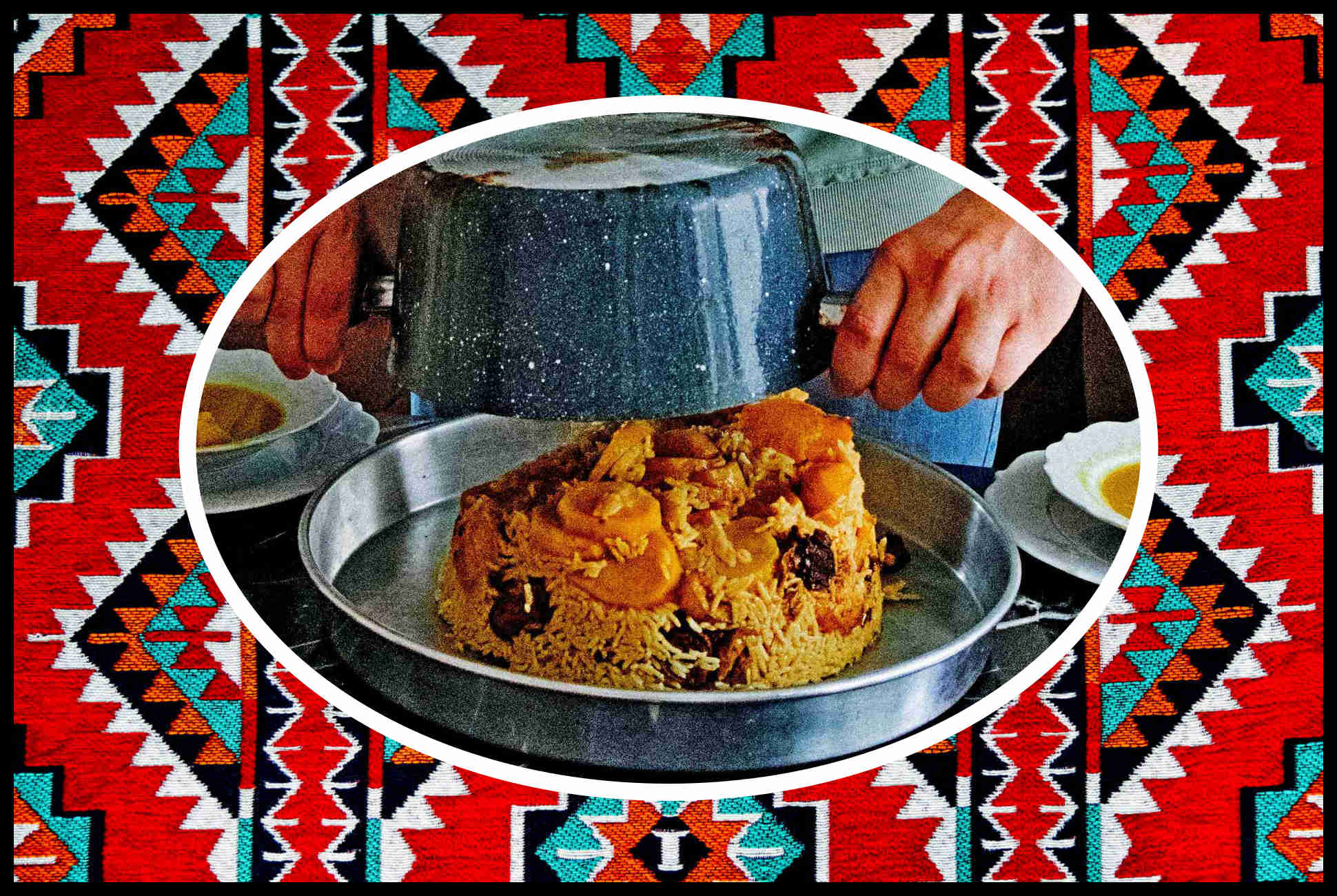 Maqluba Dish; Jordanian Cuisine; Chicken and Rice; Potatoes; Eggplant; Cauliflower; My Mom's Recipe Restaurant; Petra Dining; Traditional Jordanian Food; Culinary Heritage; Authentic Maqluba; Petra Culinary Experience; Savory Chicken Dish; Maqluba Delight; Jordanian Gastronomy; Petra's Culinary Gem; My Mom's Recipe Petra; Jordanian Culinary Excellence; Petra Food Adventure.