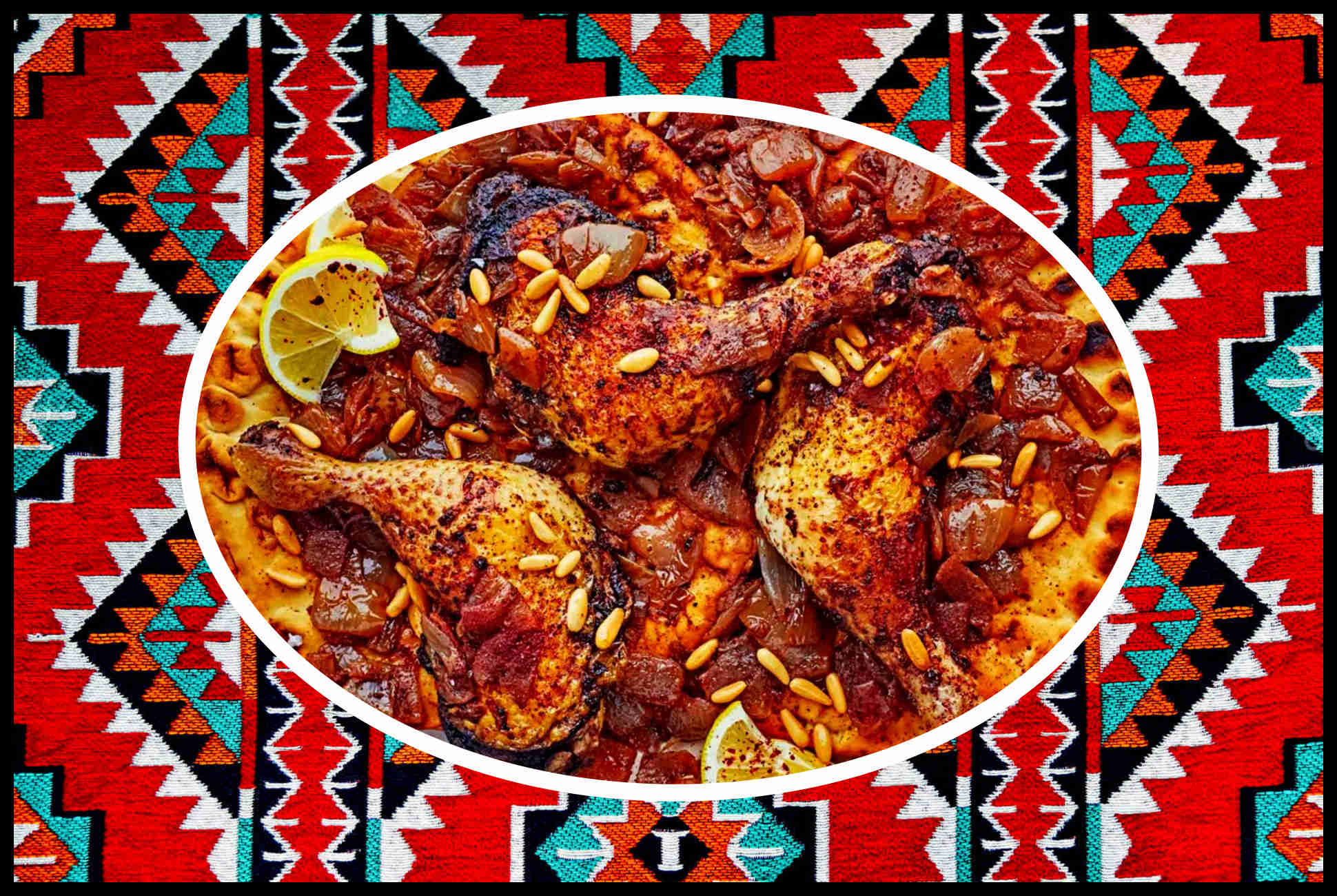 Musakhan Dish; Virgin Olive Oil; Jordanian Culinary Experience; My Mom's Recipe Restaurant; Petra Dining; Sumac-seasoned Chicken; Caramelized Onions; Traditional Bread; Culinary Heritage; Petra Gastronomy; Olive Oil Infusion; Ancient Flavors; Petra Cuisine; Culinary Artistry; Savory Sumac Chicken; Olive Oil Elegance; Gastronomic Excellence; Petra Food Adventure; Heritage-infused Dining; Olive Oil-Enriched Musakhan.